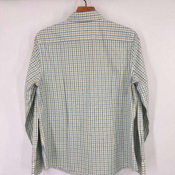 Lands End Womens pinpoint Oxford no iron Plaid Shirt Size 12 Cotton blend - Picture 9 of 10